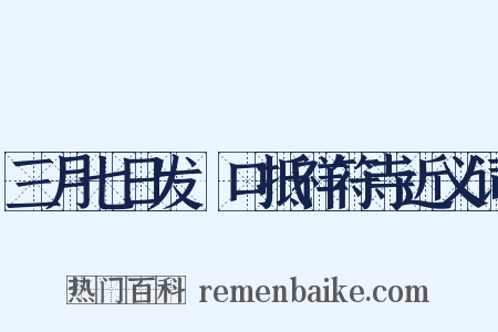 三月七日发灊口抵祥符寺近义词是什么意思的图片